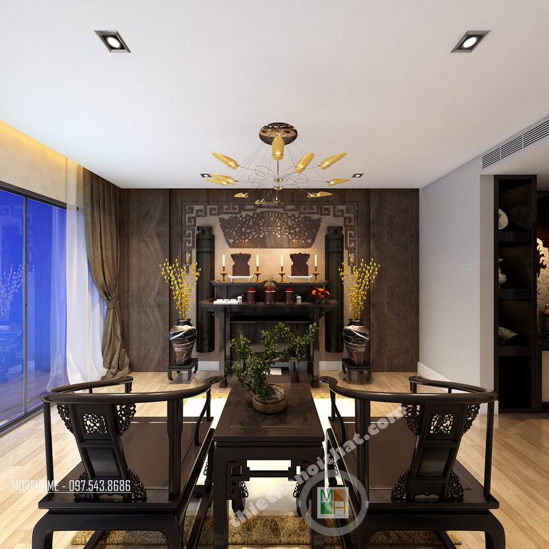 Bàn thờ gia tiên chung cư và nhà phố - Mẫu 08